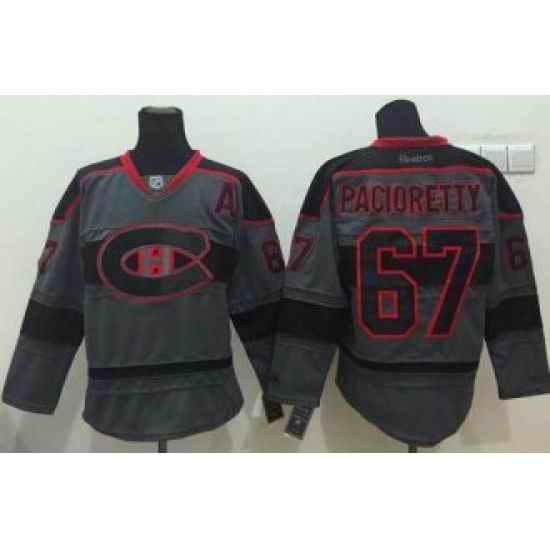 Montreal Canadiens #67 Max Pacioretty Charcoal Cross Check Fashion Stitched NHL Jersey